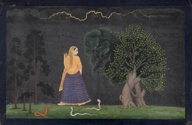 Eroina che corre verso il suo amante (Abhisarika Nayika)
